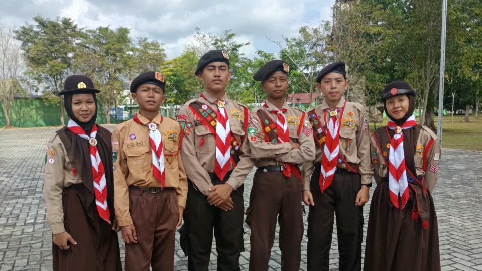 6 Anggota Pramuka Perwakilan Kwarran Long Ikis Siap Ikuti Jamnas XII 2026